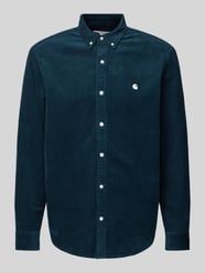 Regular Fit Freizeithemd mit Button-Down-Kragen Modell 'MADISON' von Carhartt Work In Progress Blau - 4