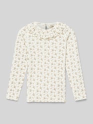 Longsleeve mit Volantkragen von Lil Atelier Beige - 37