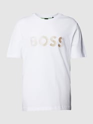 T-Shirt mit Label-Print von BOSS Green Weiß - 27