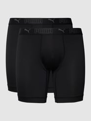 Boxershorts mit elastischem Logo-Bund im 2er-Pack Modell 'Sport' von Puma Schwarz - 35