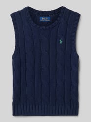 Regular Fit Pullunder in Strick-Optik mit Logo-Stitching von Polo Ralph Lauren Kids - 35