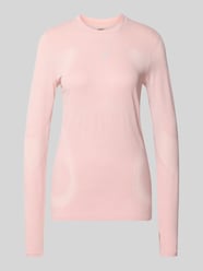 Slim fit shirt met lange mouwen met logoprint model 'Road' van ASICS TIGER Fuchsia - 36
