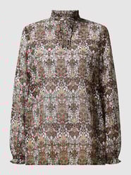 Blusenshirt mit strukturiertem Muster von Christian Berg Woman Schwarz - 42