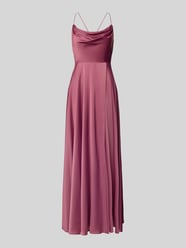 Abendkleid mit rückseitiger Schnürung und Wasserfall-Ausschnitt von VM by Vera Mont Pink - 38