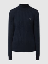 Rollkragenpullover mit Zopfmuster von Gant Blau - 24