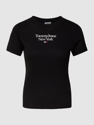 T-shirt met labeldetails van Tommy Jeans Grijs / zwart - 39
