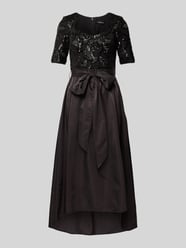 Avondjurk met pailletten en strikceintuur van Adrianna Papell - 28