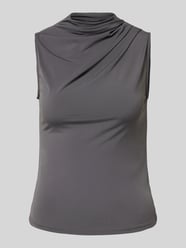 Top mit Stehkragen von Pieces Grau - 31