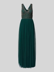 Abendkleid mit Perlen- und Ziersteinbesatz von LACE & BEADS - 27