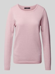 Sweter z dzianiny o kroju regular fit z efektowną przędzą model ‘CARE SHINE’ od Vero Moda Różowy - 21