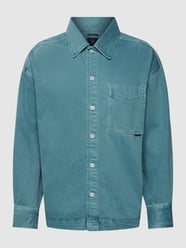 Hemdbluse aus Viskose-Mix von G-Star Raw Blau / Türkis - 5
