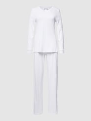 Pyjama mit Spitzenbesatz von Hanro Weiß - 14
