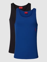 Tanktop mit Label-Print im 2er-Pack Modell 'TANK TOP TWIN PACK' von HUGO Blau - 22