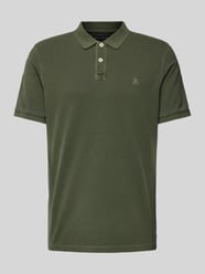 Regular Fit Poloshirt mit Label-Stitching von Marc O'Polo Grün - 40