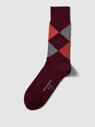 Socken im Colour-Blocking-Design Modell 'KING' von Burlington Rot - 10