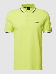 Poloshirt mit Label-Stitching Modell 'PADDY' von BOSS Green Grün - 17