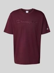 T-Shirt mit Logo-Stitchings und Rundhalsausschnitt von CHAMPION Bordeaux - 24