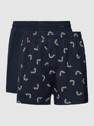 Boxershorts mit Label-Detail im 2er-Pack von Schiesser Blau - 4