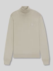 Regular fit coltrui van een mix van katoen en kasjmier, model 'AKIRO_S' van BOSS Orange Beige - 27