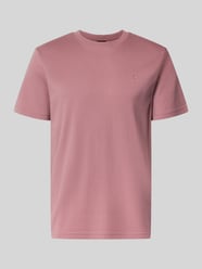T-shirt z okrągłym dekoltem i wyhaftowanym logo od JOOP! COLLECTION Fuksjowy - 11
