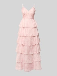 Abendkleid mit Volantsaum und Spaghettiträgern von Hey Kyla Pink - 21