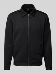 Sweatjacke mit Kentkragen Modell 'Surley' von BOSS Green Schwarz - 29