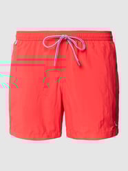Badehose mit Label-Detail von Zeybra Rot - 29