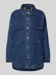 Relaxed Fit Jeansbluse mit Stitchings von miss goodlife - 6