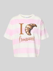 Boxy fit T-shirt met motiefprint van Rich & Royal Fuchsia - 26