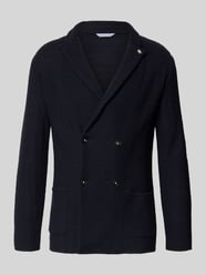 Marynarka z dzianiny o kroju slim fit z kołnierzem z połami od Manuel Ritz - 46