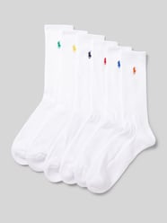 Socken mit Logo-Stitching im 6er-Pack von Polo Ralph Lauren Underwear Weiß - 3