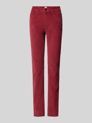 Slim fit corduroy broek van katoenmix, model 'Mary' van Brax Bordeaux - 33