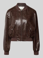 Bomberjacke in Leder-Optik Modell 'MARHAM' von DRYKORN Bordeaux - 11