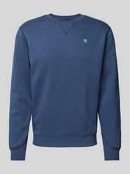 Sweatshirt mit Rundhalsausschnitt und Logo-Stitching von G-Star Raw Blau - 44