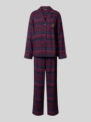 Pyjama-Set mit Logo-Stitching im 2-teiligen Set von Lauren Ralph Lauren Bordeaux - 24