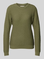 Strickpullover mit gerippten Abschlüssen Modell 'Dodo' von FREE/QUENT Grün - 26