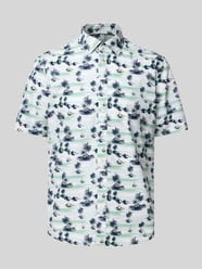 Slim fit zakelijk overhemd met kentkraag van Jake*s Beige - 7