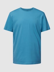 T-shirt met labeldetail, model 'ASPEN' van Selected Homme Blauw - 37