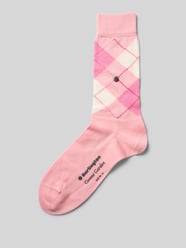 Sokken met argyle-stitching, model 'Covent' van Burlington Fuchsia - 26