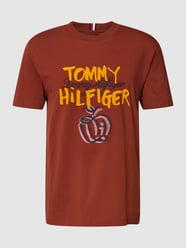 Casual Fit T-Shirt mit Label-Stitching Modell 'POP PREP' von Tommy Hilfiger Rot - 17