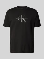 T-Shirt mit Label-Print von Calvin Klein Jeans Schwarz - 6