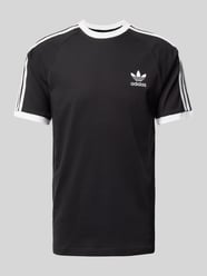 T-Shirt mit Label-Stitching von adidas Originals Schwarz - 48