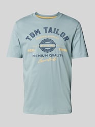 Regular Fit T-Shirt aus reiner Baumwolle mit Label-Print von Tom Tailor - 48