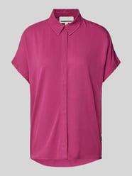 Blouse met platte kraag, model 'LARISAANA' van Armedangels Fuchsia - 25