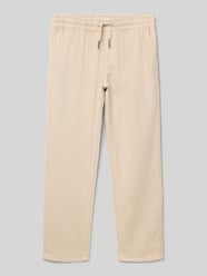 Stoffhose mit elastischem Bund und Gesäßtaschen von Garcia Beige - 7