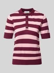 regular fit poloshirt van viscosemix van MORE & MORE Bordeaux - 3
