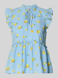 Regular Fit Schluppenbluse aus reiner Baumwolle Modell 'EMMA' von PIECES - 3