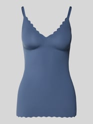 Top met bandjes, V-hals en golvende zoom van Skiny - 39