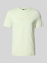 męski t-shirt o kroju regular fit z czystej bawełny model 'TE_LOGO' od BOSS Orange - 40