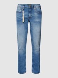 Jeansy o kroju regular fit z naszywką z logo model ‘Blizzard’ od Blend Niebieski - 30